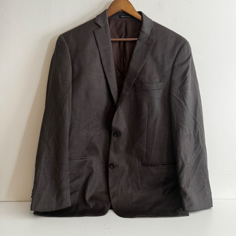 Michael Kors Men's Chocolate Brown 100% Wool Blazer 42R Fall Staples